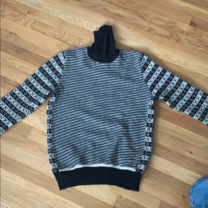 margiela turtleneck black and white